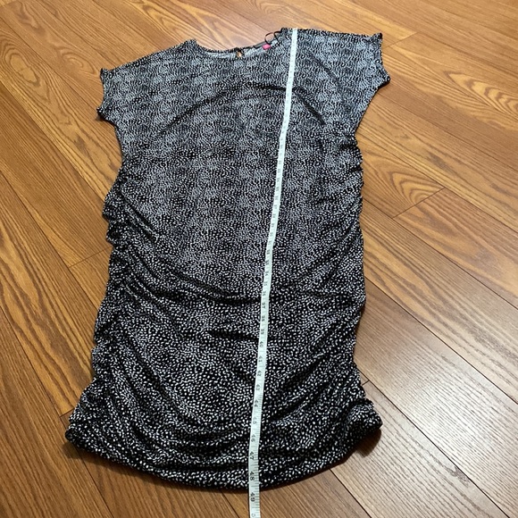 Vince Camuto women’s plus black white dot side ruched dress, stretch, size 2X - Picture 16 of 17